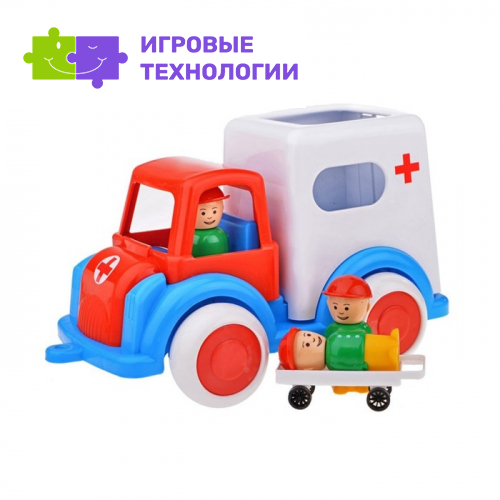 Машинка «Скорая помощь», 3 фигурки в комплекте, подвижные элементы