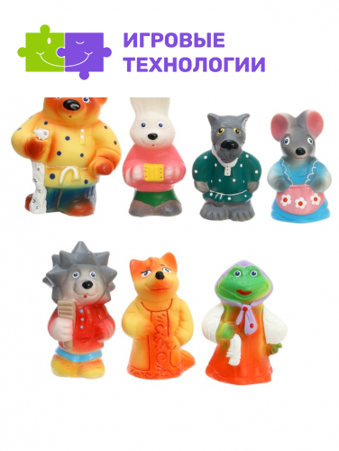 Набор резиновых игрушек «Теремок», 7 шт.