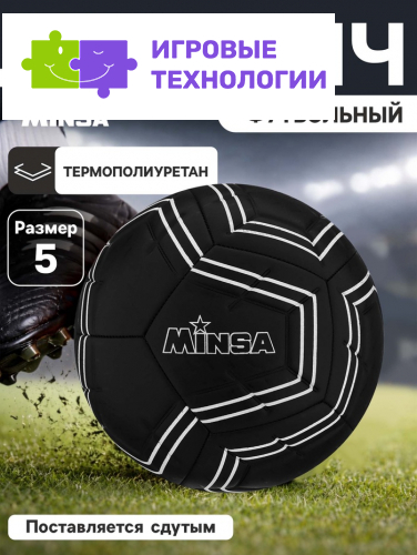 Мяч футбольный MINSA, TPE, машинная сшивка, 12 панелей, размер 5