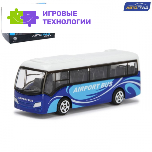 Автобус металлический «Междугородний», масштаб 1:64, цвет синий