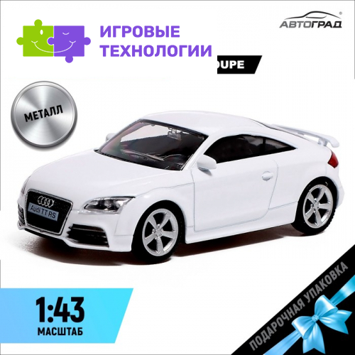 Машина металлическая AUDI TT COUPE, 1:43, цвет белый