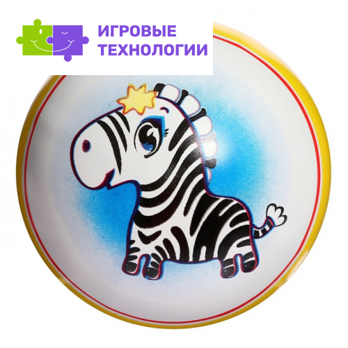 Мяч резиновый, с рисунком, диаметр 12.5 см, МИКС