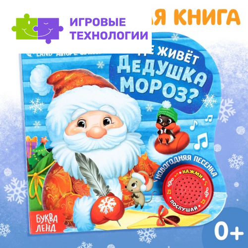 Книга музыкальная «Дом Дедушки Мороза», 10 стр.