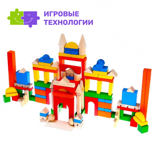 Конструктор деревянный Краснокамская игрушка «Развитие», 163 детали, без схемы для сборки