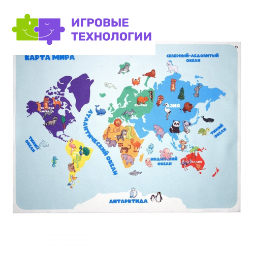 Игра-конструктор «Карта мира», 126 деталей