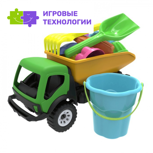 Набор игрушек для песочницы с самосвалом «Дюна», 12 предметов, МИКС